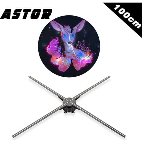 100CM 3D hologram display 3D LED Fan wifi app control holographic advertising light hologram fan Holographic naked eye 3D