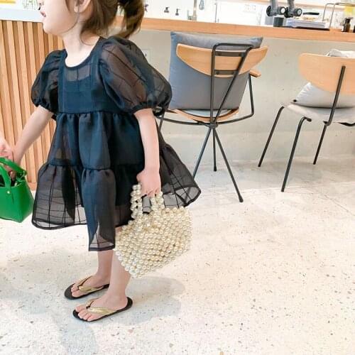 2021 Spring and Summer Girl Dress Cotton Children Clothes White and Pink Baby Girl Summer Dress For 1-3 Years Old