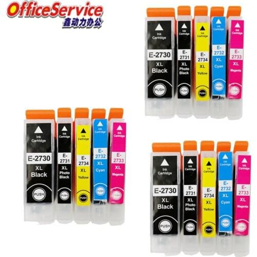 3 Sets Compatible ink Cartridges T2730 T2731 T2732 T2734 For Epson Expression Premium XP-510 600 610 700 710 800 810 printer