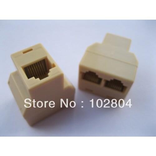 6 pcs 2 Channel RJ45 CAT5 Splitter Lan Ethernet Network Connector 1 to 2 Female