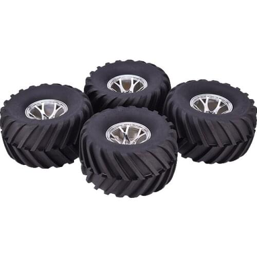 AUSTAR 4PCS AX-3003 135mm Tyre Rubber Tire Wheel Plastic Rim Hub for 1/10 RC Bigfoot HSP HPI Monster Truck Model Spare Parts