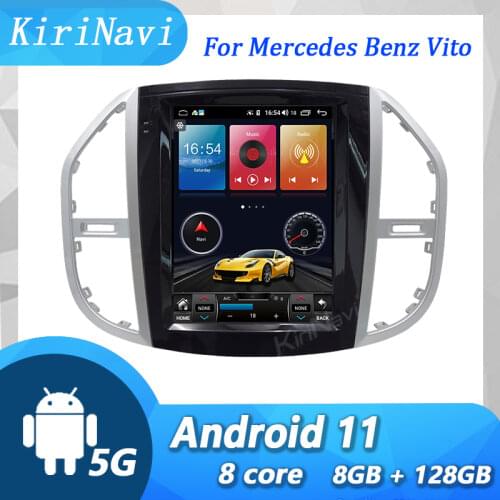 KiriNavi 12.1" 1 Din Android 9.0 Car Radio Automotivo For Mercedes Benz Vito Car Dvd Multimedia Player Automotivo 2016+ WIFI