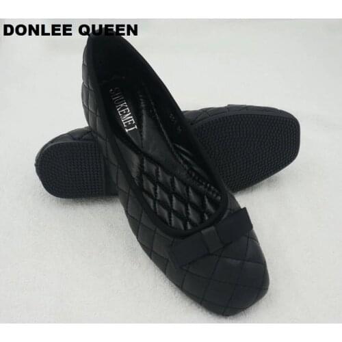 DONLEE QUEEN Women Flats Slip On Flat Ballet Shoes Embroider Women Boat Shoe Casual Loafers Butterfly Knot Ballerina Female Shoe