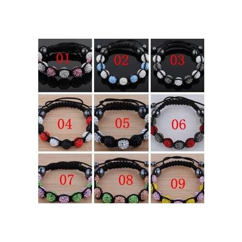 Gf34pp Best micro pave CZ Disco Ball Beads Bracelet fasion Gift jewelry Discount crystal crystal