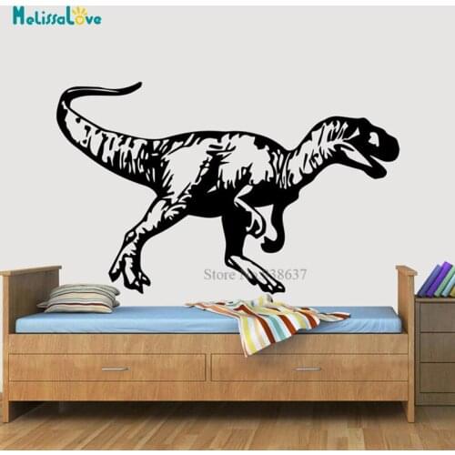 Large Dinosaur Hunt For Prey Wall Art Deco T-rex Decal Personalized Boys Room Gifts Nursery Stickers Self-adhesive BD041