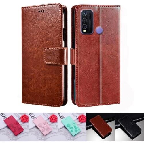 Protective Cover For Vivo Y30 Phone Case Luxury PU Leather TPU Silicone Protector Case For Vivo Y30 Flip Protective Shell Bag