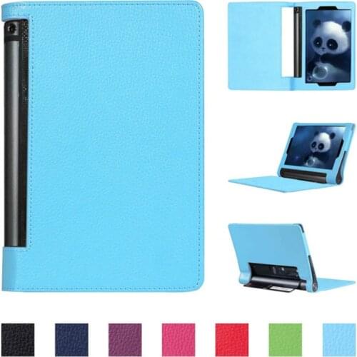 Case Cover For Lenovo YOGA Tab 3 10.1 Case Foldable Stand litchi Leather Cover YOGA Tab 3 10.1 YT3-X50F X50M Tablet Cases Glass