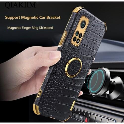 Magnetic Stand Holder Cover For Xiaomi Mi 10T 9T Pro 10 Lite 10s 11 Ultra POCO M3 X3 NFC F3 GT 5G M2 F3 X2 Crocodile Phone Case
