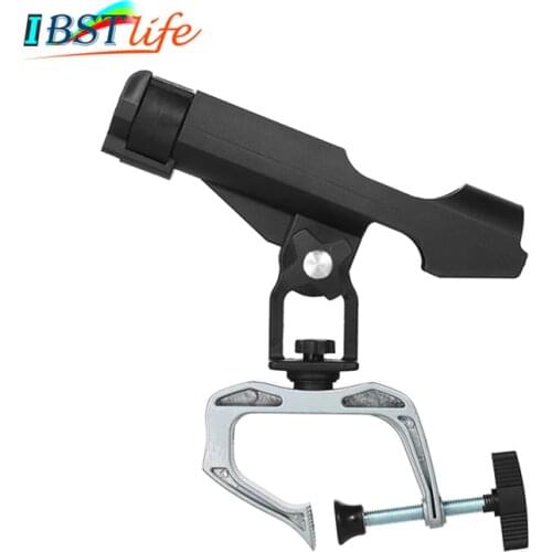 Fishing Rod Holders clamp on Adjustable Removable 360 degree Kayak Boat Support Pole stand Bracket