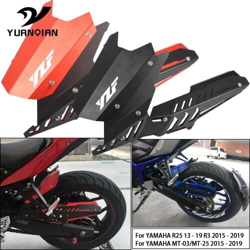 For YAMAHA YZF R25 R3 YZF-R25 YZF-03 Motorcycle CNC Rear Fender Mudguard Chain Guard Cover Protector Kit MT-25 MT25 MT-03 MT03