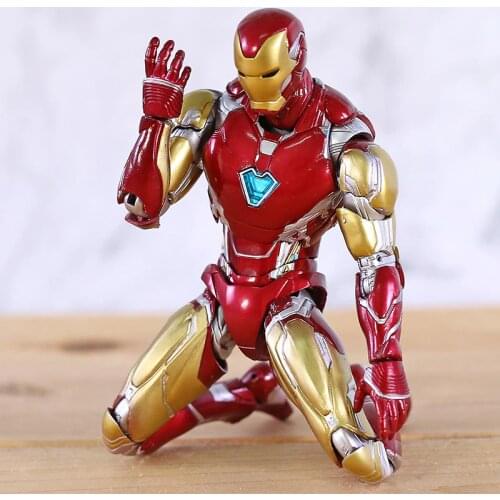 Anime SHF Marvel Avengers 4 Endgame Iron Man MK85 Action Figure 16cm Mark 85 Model Toys Doll for Christmas Gift
