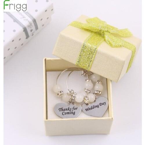 Frigg Rustic Wedding Ornaments Pendant Wine Cup Ring Decor Goblet Champagne Wedding Decoration Wedding Event Party Decor