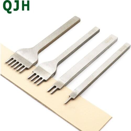 DIY leather craft tool 3/4/5 / 6mm leather puncher splicing punching tool using handmade leather punching 1 + 2 + 4 + 6 teeth