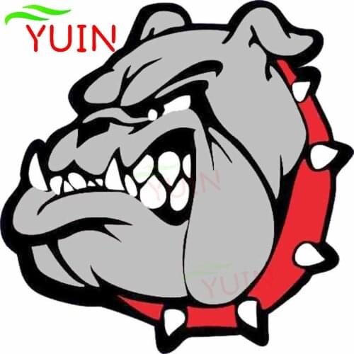 Personality Evil COLLARED BULLDOG Car Sticker Fashion PVC Bumper Decoration Auto Accessories Motorcycle Waterproof Decal 8*8cm