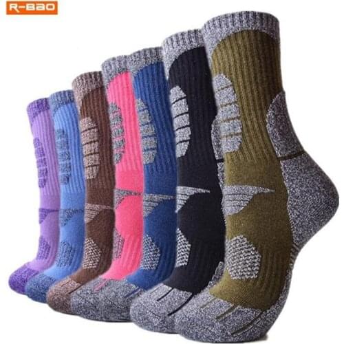 3 Pairs/lot R-BAO Skiing Socks RB3329 Nylon Men Women Sports Socks Warm Outdoor Hiking Socks