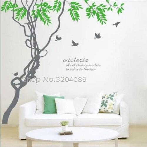 Large Tree Wall Stickers Decals Sticky Vinyl DIY Wallpaper Self-Adhesive Home Decoration Living Room Bedroom Art Murals YY514