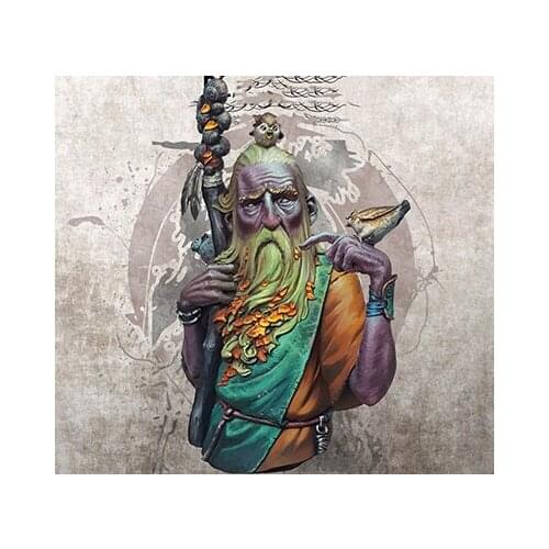 New Unassembled 1/12 ancient warrior with bird bust Resin Figure Unpainted Model Kit