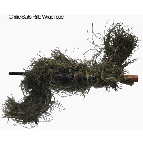 Hunting Rifle Wrap rope grass type Ghillie Suits Gun stuff Cover For camouflage Yowie Sniper Paintball hunting clothing thicker