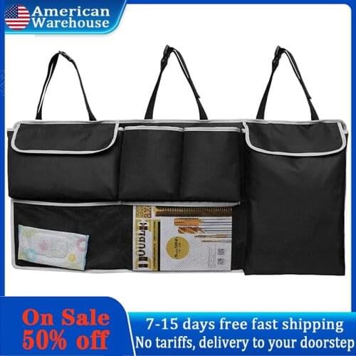 ZIMFANQI Car Trunk Organizer Adjustable Car Backseat Hanging Storage Bag Container for SUV Truck Auto Vehicle Home
