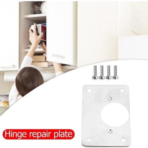 Hinge Repair Plate for Cabinet Furniture Drawer Window Stainless Steel Table Plates Repair Hardware Tool Door Hinger Accessories