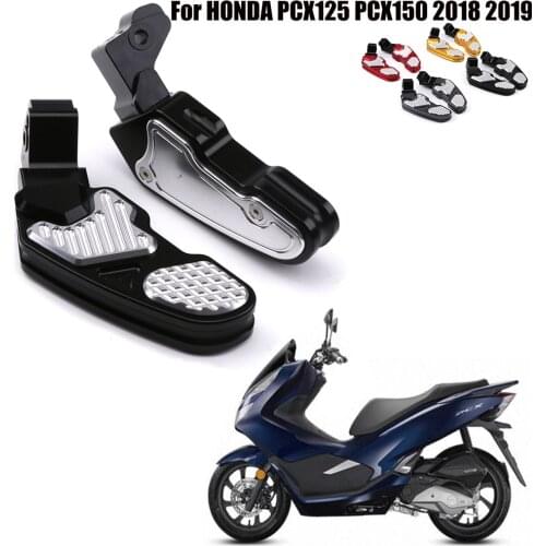 Motorcycle Foot Pegs Footrest Pedal Scooter Rear Passenger Footboard Steps Foot Plate For HONDA PCX 125 PCX 150 PCX125 PCX150