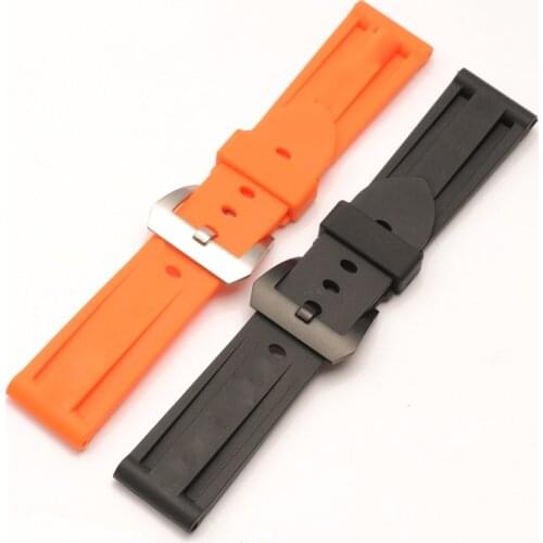 The latest! Silicone tape with men for brand rubber watch with PAM111 PAM00112 PAM00389 watch accessories