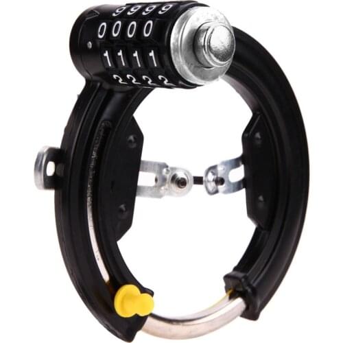 Black Bike Lock General Bicycle Horseshoe Claws Anti-theft Lock Password Share Bike MTB Bicycle Locks Outdoor Bicycle Accessorie