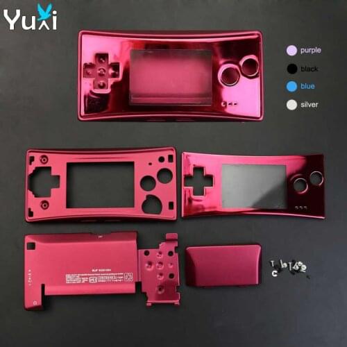 YuXi OEM Metal Housing Shell Case Replacement For GameBoy Micro GBM Front Faceplate Cover Back Holder w/ Screw