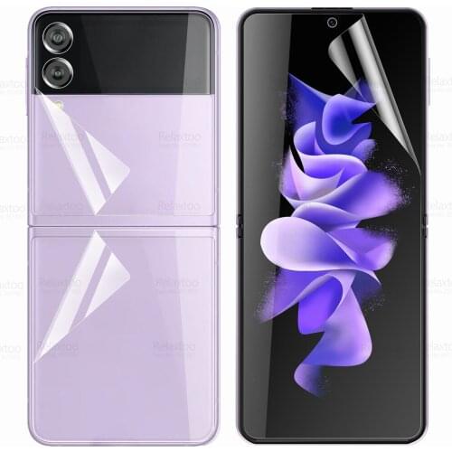 Back Front Hydrogel Film For Samsung Galaxy Z Flip3 5G Z Flip ZFlip 3 ZFlip3 Curved Protective Soft Screen Protector Not Glass