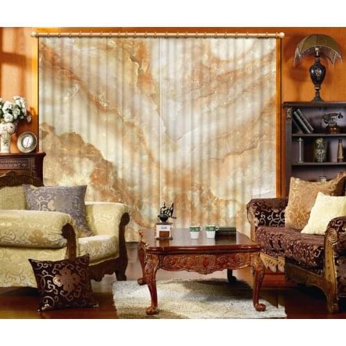 3D Beautiful marble 3d Curtains For Living Room Window Treatments Modern Curtains For Beding Room High-precision Shade