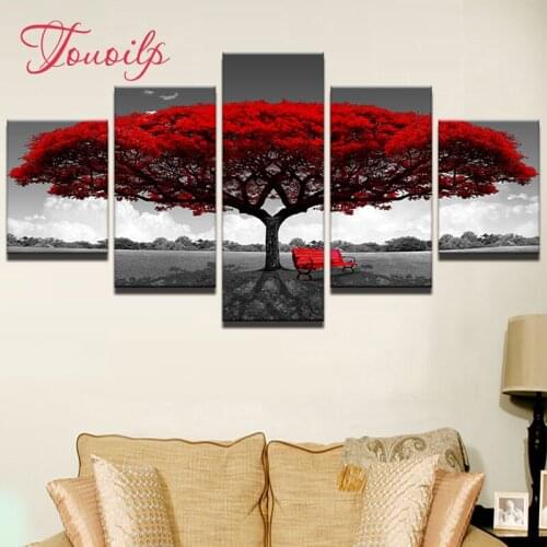 5D Diy Red Tree Art Scenery spuare&round diamond painting crystal 5d diamond embroidery diy crystal painting cross stitchsets