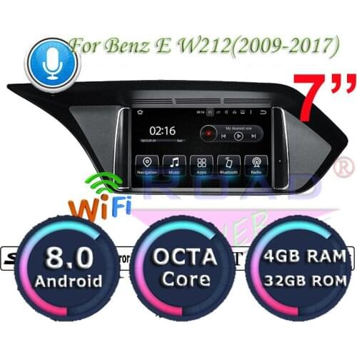 Roadlover Android 8.0 Car PC Multimedia Player For Benz E W212 (2009-2014) Stereo GPS Navigation Magnitol 2 Din Autoradio NO DVD