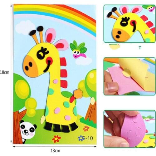 Childrens cartoon 3D handmade eva stickers diy three-dimensional puzzle 3d educational toys for children Soft toys