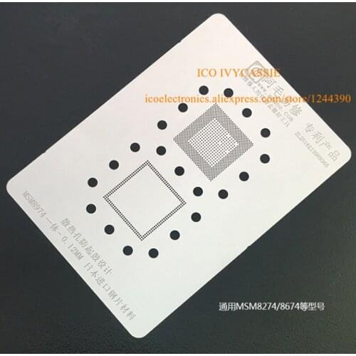 For MSM8974 MSM8274 MSM8674 CPU RAM BGA Stencil BGA Direct Heating Template 0.12mm Thickness