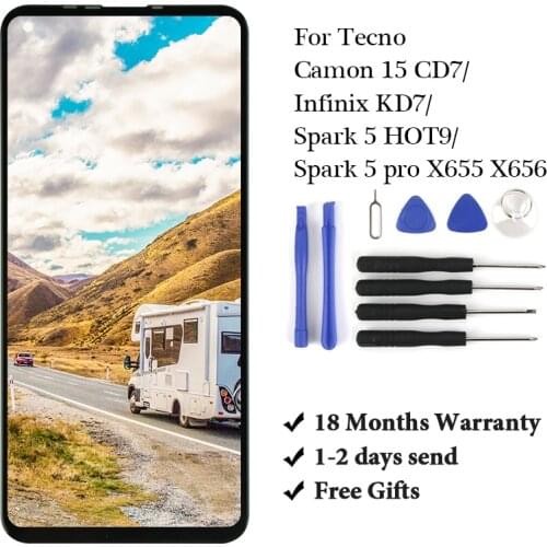 10pcs For Tecno Infinix KD7 /Spark 5 PRO x655 X655D X656 /Spark 5 HOT9/Camon 15 CD7 LCD Touch Screen Digitizer Assembly