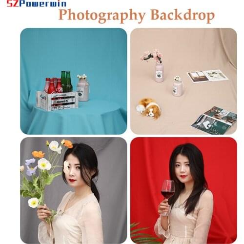 SZPowerwin Polyester Cotton Photography Backdrop Cloth 1.5x3m 2x3m 3x3m 3x4m 3x5m 3x6m Photo Studio Background Live Broadcast