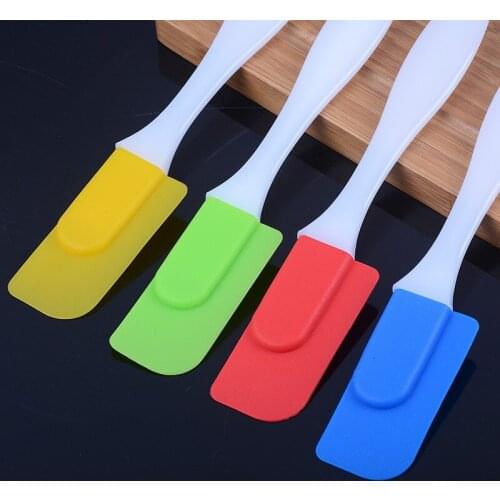 Hot Sales Resistance High temperature Food-grade silicone spatula Cake scraper baking cream blade Brush