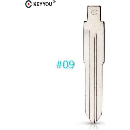 KEYYOU 1pc #09 Uncut Key Blade for Mazda Vitz Car Key Fob Blank Replacement Remote key blade