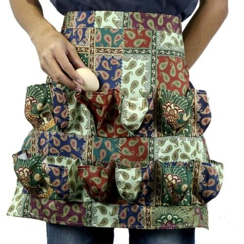 Apron Printing Anti-stain Multifunctional Multi-pocket Egg Collecting Apron for Farm