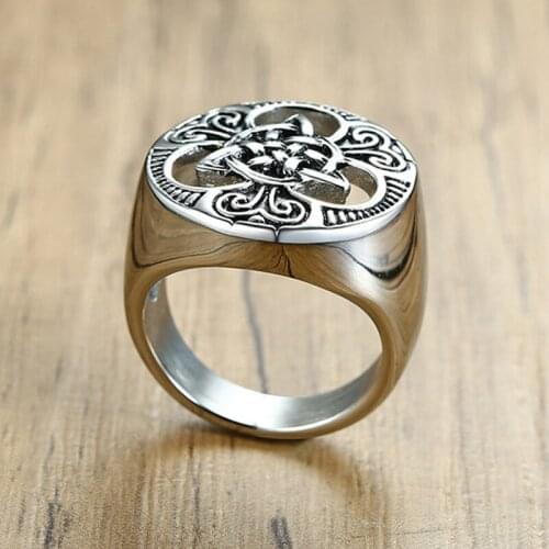 Mens ring stainless steel Pattern Big Seal ring Steampunk fashion hip hop rings jewelry gifts for male accessories Wholesale