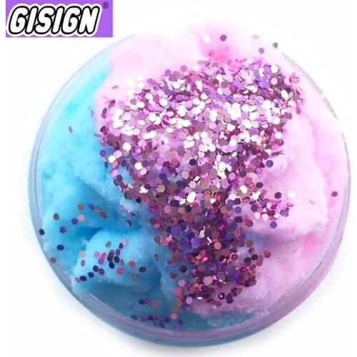 60ml Cloud Slime Fluffy Supplies Polymer Clay Charms Slime Glitter Playdough Magic Colored Sand Plasticine Toys For Children