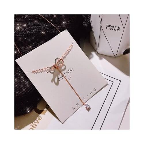 New fashion bow necklace For Women girl Accessories jewelry