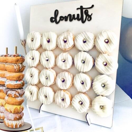 Novel Donut stand wall Baby Shower Donut party decoration dessert display stand wedding decor kids birthday party supplies