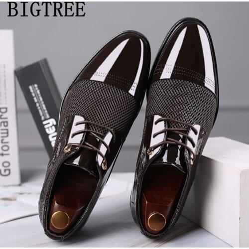 Oxford Shoes For Men Coiffeur Italian Brand Wedding Shoes Men Classic Patent Leather Shoes Men 2021 Big Size 48 Erkek Ayakkabi