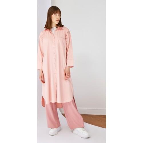 Trendyol Shirt Collar Tunic Dress TCTSS21TN0119