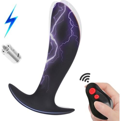 Electric Shock Anal Plug Vibrator Adult Toys Wireless Remote Dildo Vibrator Butt Plug Sex Toy Prostate Massage G Spot Stimulator