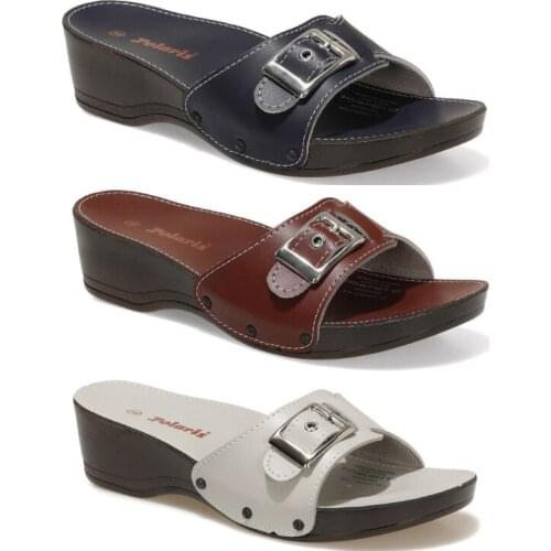 Women Slippers Single Buckle Casual Flat Sandals Home Street Adult Shoes Faux Leather Summer Winter Solid Flat Woman 2021