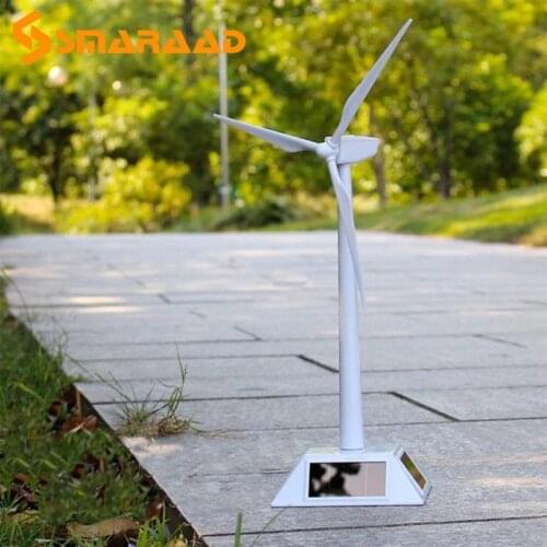 Toys Gift Solar Powered Windmills Wind Turbine Solar Powered Desktop Model for Kids Education Model