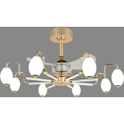 Magic bean fan chandelier fashion wrought iron lamps anticorrosive aluminum arm high cast acrylic for living room/bedroom/study