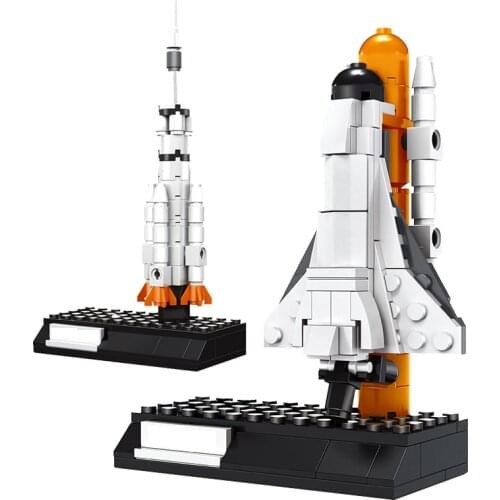 Technic Spaceship Series Satellite Space Shuttle Lunar Rover Rocket Model Toys For Children Kids Gifts City Buidling Blocks Toy